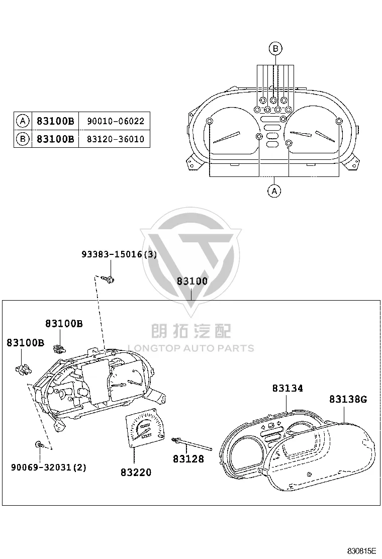 Bulb for instrument cluster 83120-36010 for Toyota Dyna
