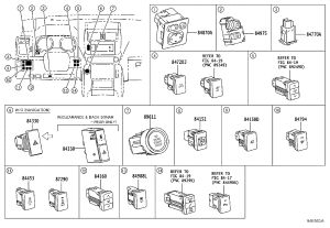 Hazard Warning Switch 84332-60411 for Toyota Land Cruiser Prado
