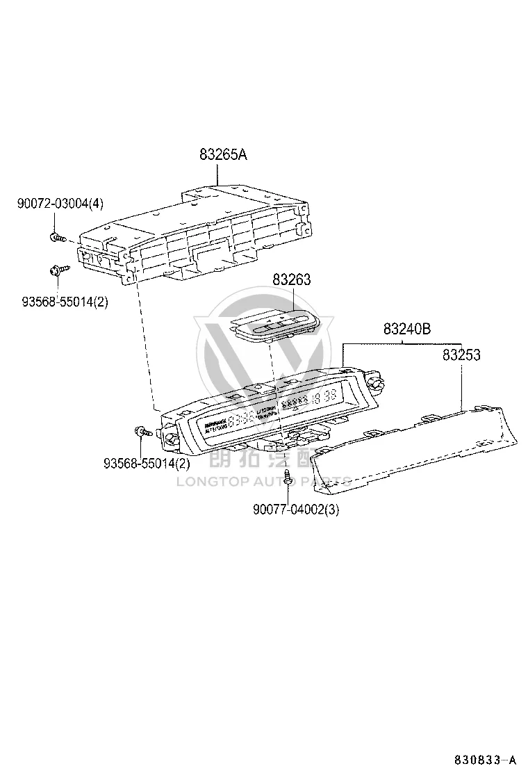 Screw 90077-04002 for Toyota Land Cruiser Prado, Caldina & LVN