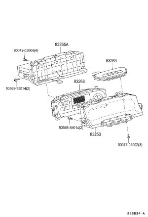 Auxiliary Instrument Panel 83268-60260 for Toyota Land Cruiser Prado