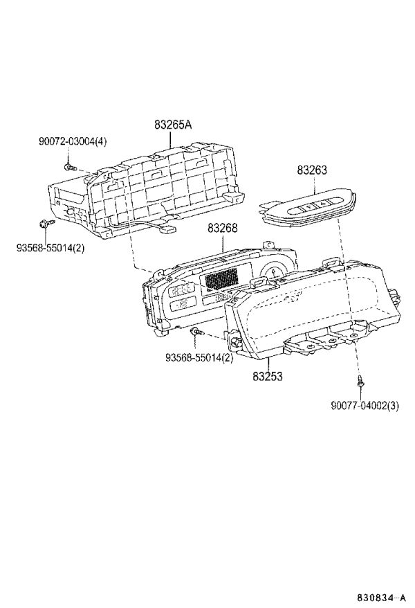 Auxiliary Instrument Panel 83268-60260 for Toyota Land Cruiser Prado