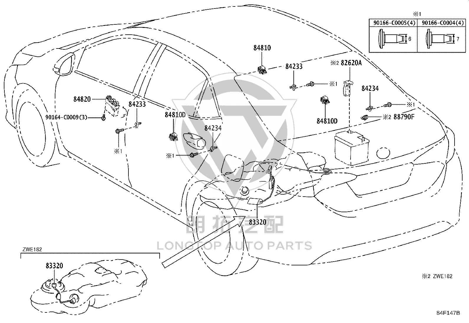 Front Door Window Switch 84820-02390 for Toyota Camry