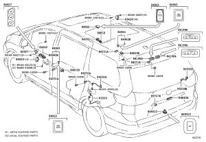 Front Door Glass Lift Switch 84040-08010 for Toyota Sienna