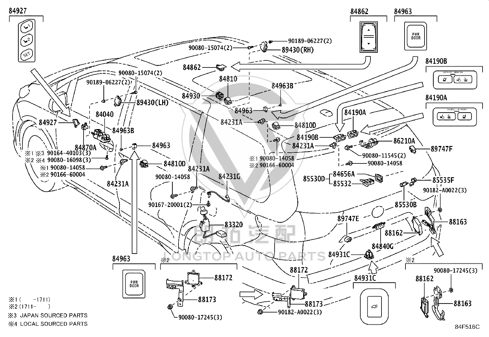 Blind Spot Identification Control Unit 88162-08031 for Toyota Sienna
