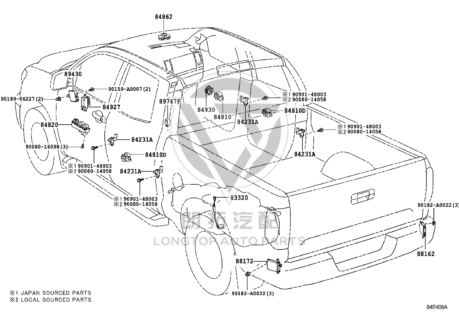 Blind Spot Detection Control Unit (Right) 88162-0C032 for Toyota Tundra