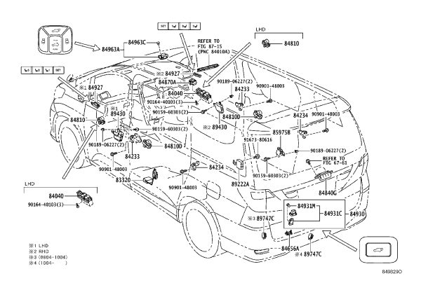 Switch Box 84656-58020A0 for Toyota Alphard