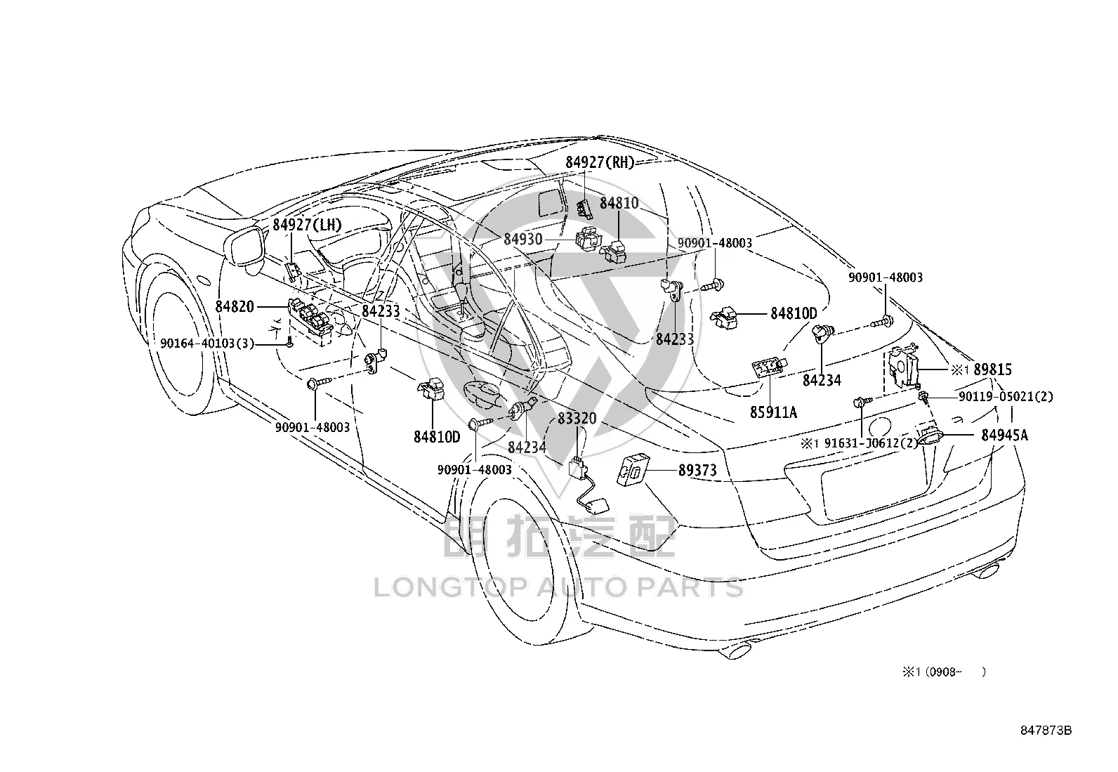 Tail Cover Open Switch 84945-50010 for Toyota AVALON