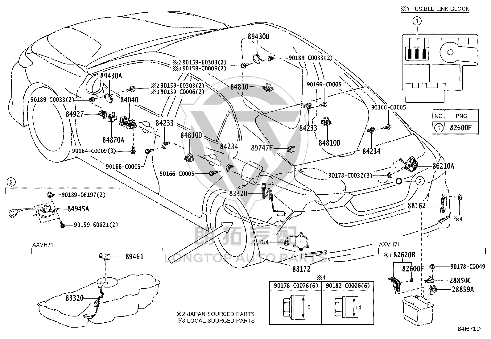 Fuel Position Sensor 83320-33150 for Toyota CAMRY
