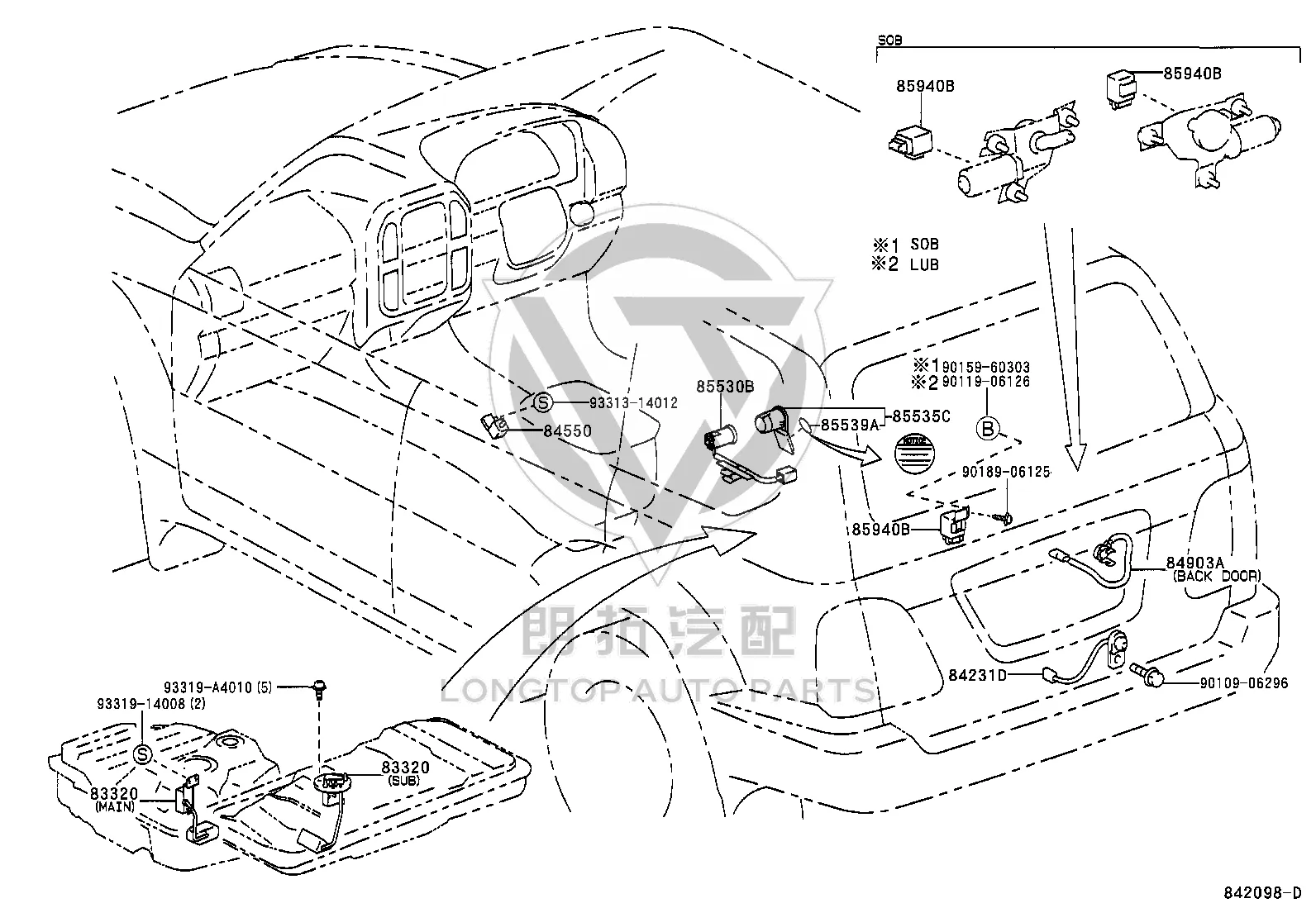 Fuel Position Sensor 83320-60340 for Toyota Land Cruiser