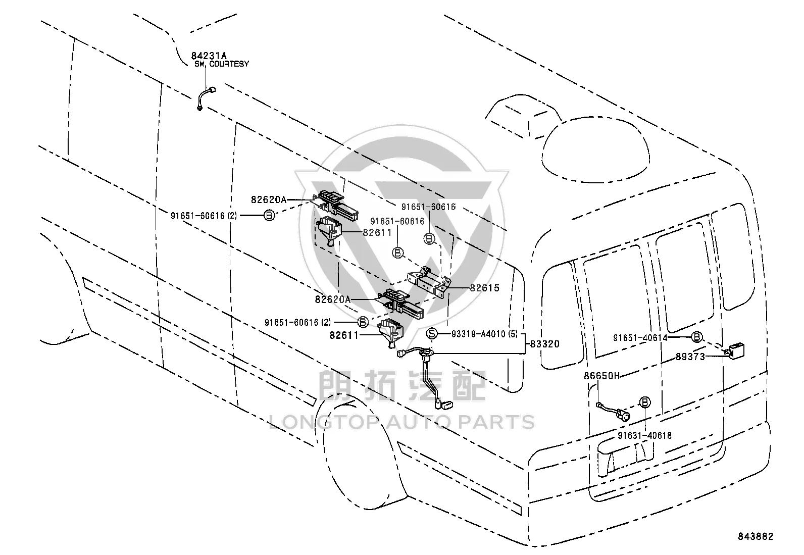 Fuel Position Sensor 83320-80262 for Toyota Coaster