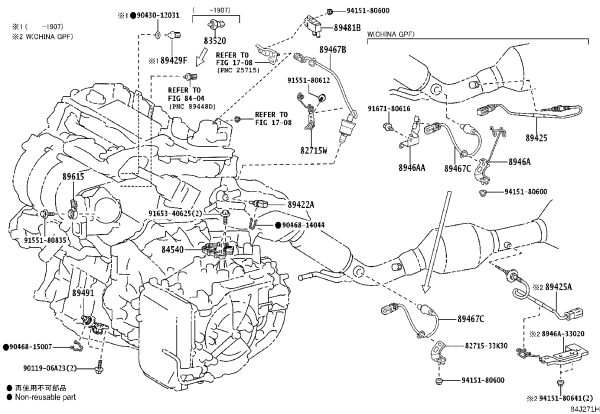 Front Oxygen Sensor 89467-33290 for Toyota Camry