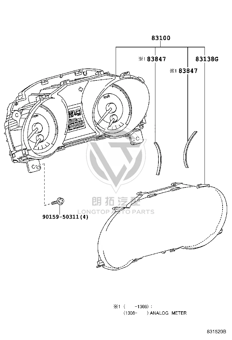 Instrument Cluster Assembly 83800-60N82 for Toyota Land Cruiser Prado