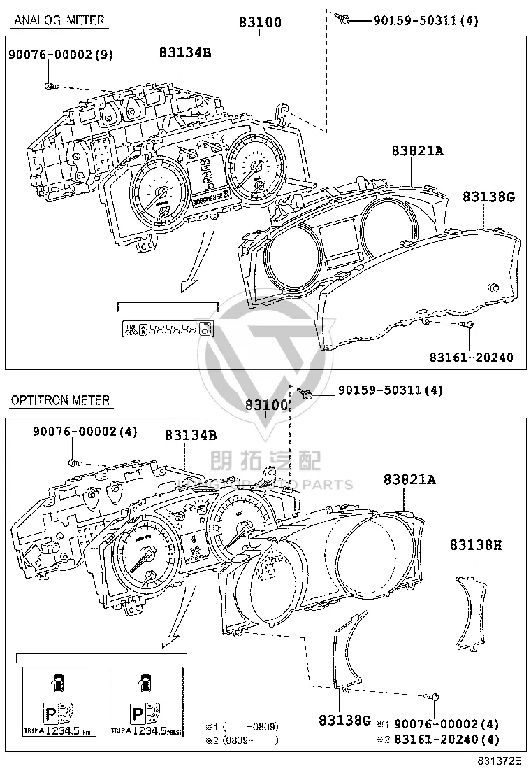 LongTopAuto Toyota and Lexus Combination Meter Recall: A Gauge Cluster That Fails to Boot 83800-6AW51 instrument cluster assembly parts diagram