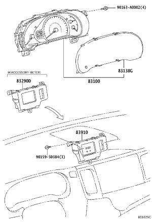 Combination Instrument Glass 83852-08570 for Toyota Sienna