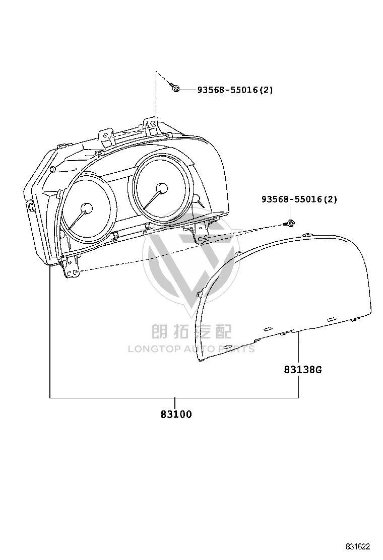 Combination Instrument Glass 83852-30K60 for Lexus GS Series