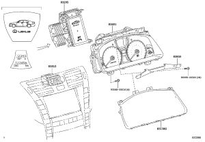 Combination Instrument Glass 83852-50350 for Lexus LS460