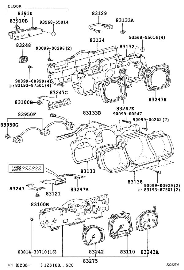 Instrument 2 Circuit Board 83862-30710 for Lexus GS300