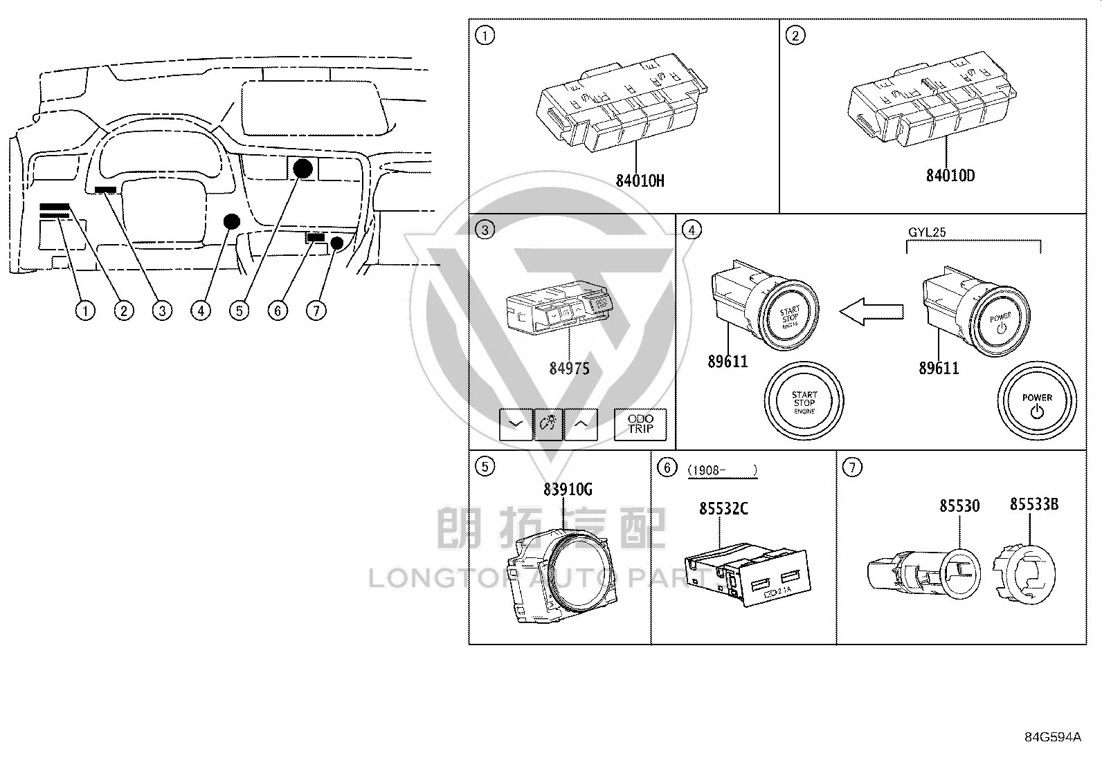 Air Conditioner Controller Trim Panel 84010-48441 for Lexus RX
