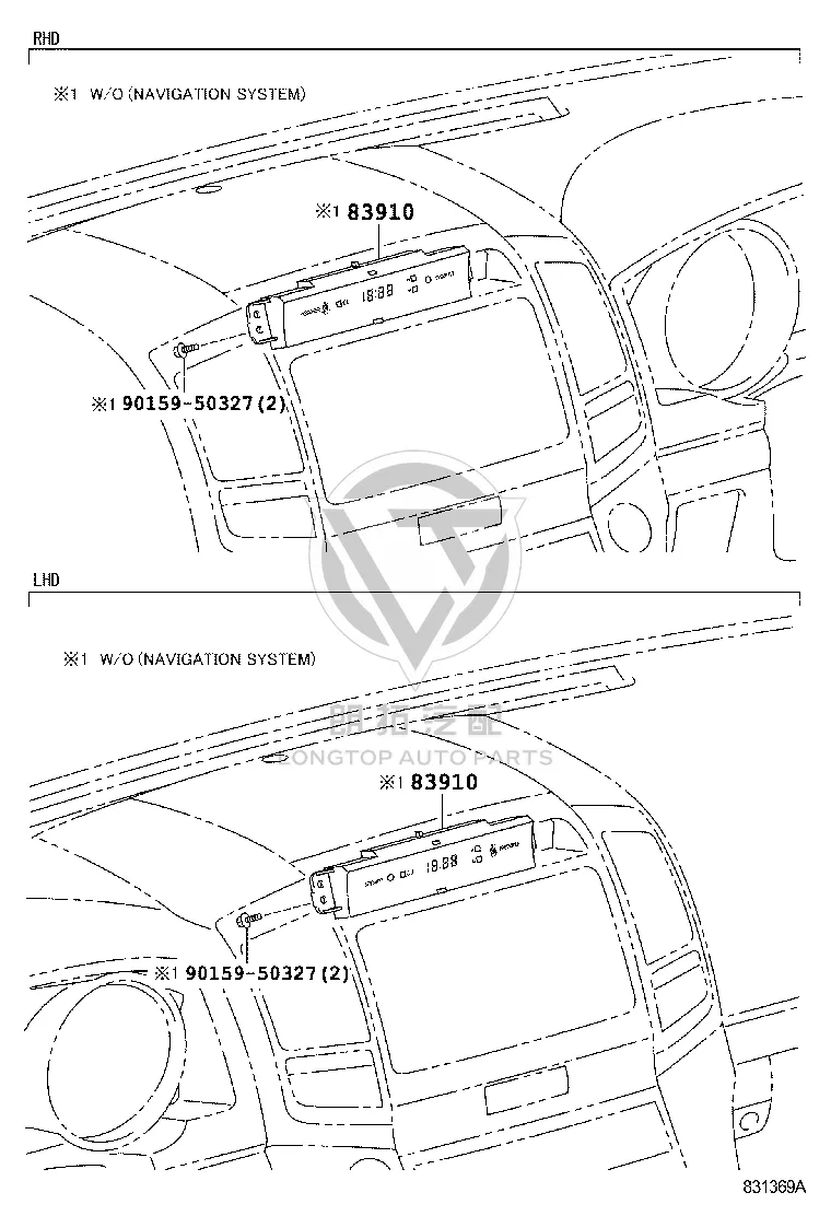 Digital Clock 83910-60331 for Toyota Land Cruiser