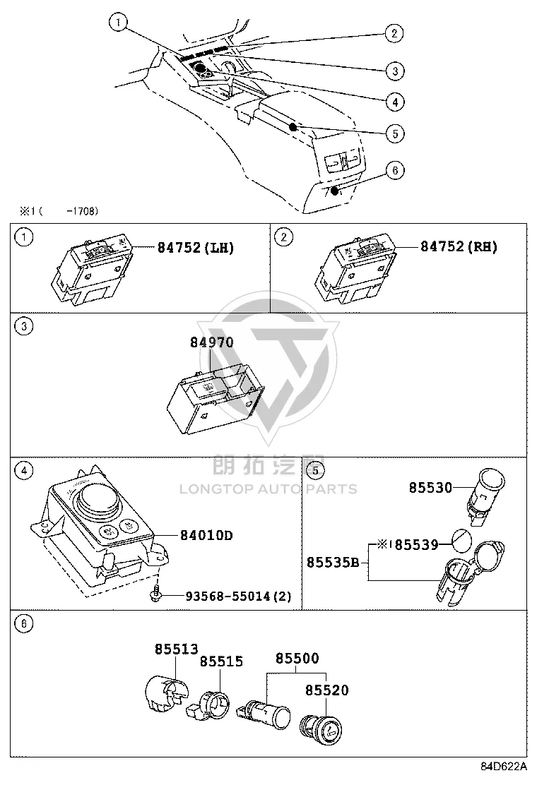 Air Conditioning Control Panel Trim 84010-33010 for Lexus ES