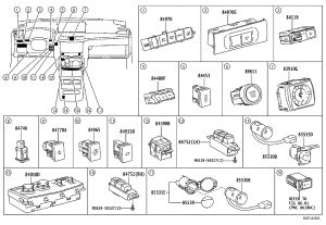 Electronic Parking Brake Switch 84390-60010 for Lexus LX450D