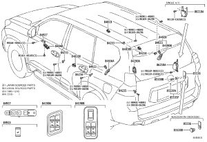 No.1 Folding Seat Switch Assembly 84190-0G010 for Toyota Land Cruiser Prado