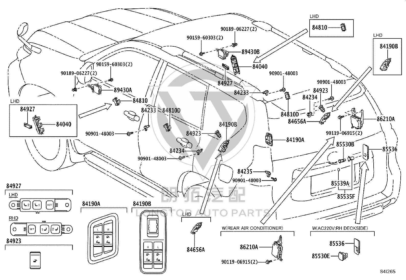 Cigarette Lighter Base 85530-60161 for Toyota Land Cruiser