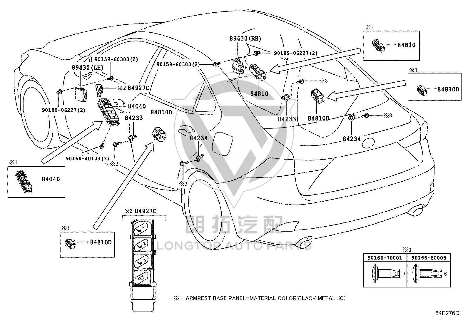 Front Door Window Switch 840A0-53020 for Lexus IS