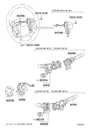 Light Switch 84140-60400 for Toyota Land Cruiser