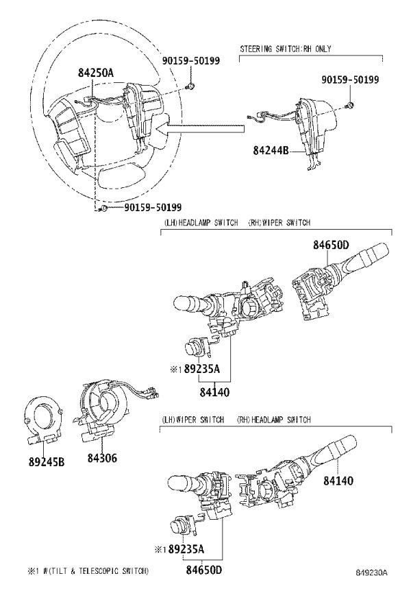 Airbag Coil 84308-60020 for Toyota Land Cruiser