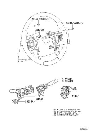 Steering Column Position Adjustment Switch 89235-48010 for Toyota Avensis