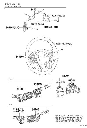 Airbag Coil (with sensor) 84307-58070 for Toyota Alphard