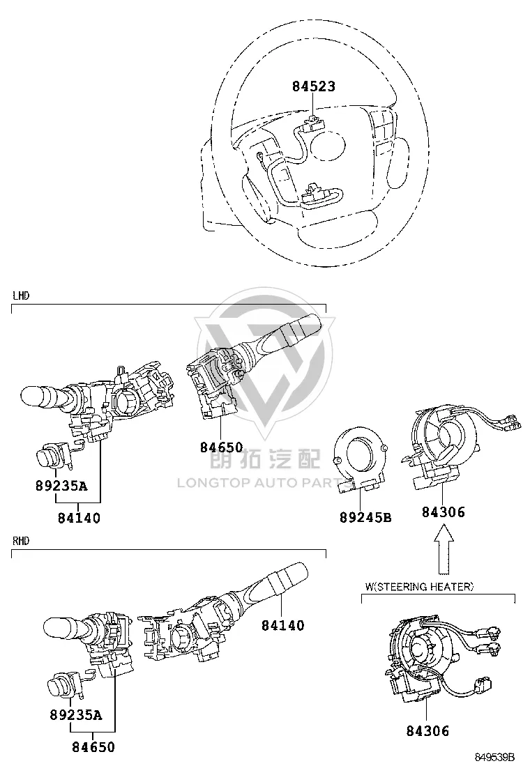 Airbag Coil 84308-48031 for Lexus GS Series