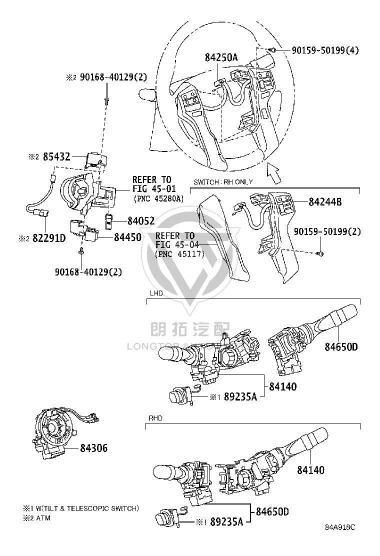 Headlight Switch 84140-60250 for Toyota Land Cruiser Prado