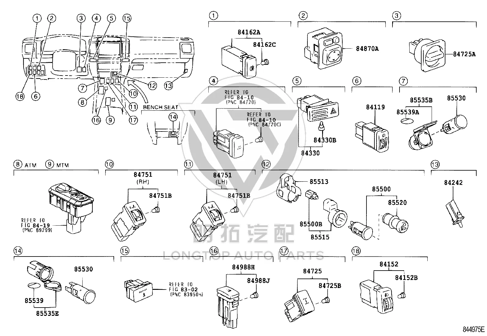 Driver’s Seat Heater 84751-60110 for Toyota LAND CRUISER PRADO