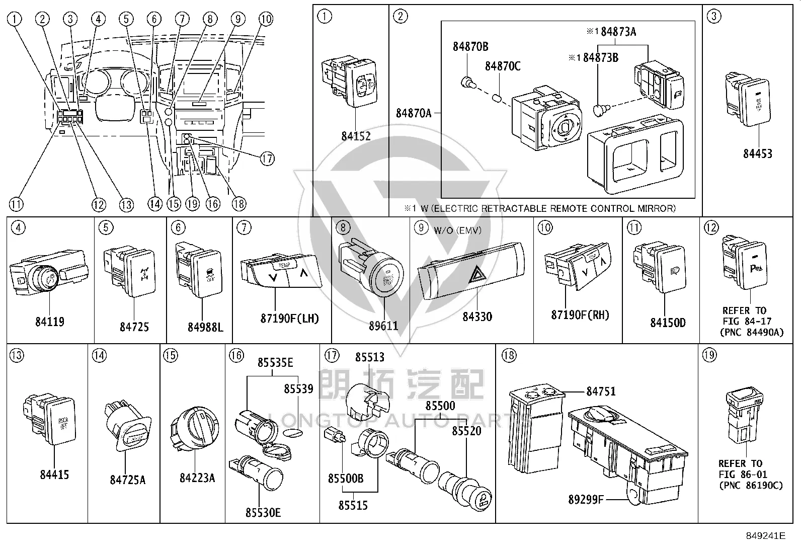Transfer Case Position Switch 84223-60010 for Toyota Land Cruiser