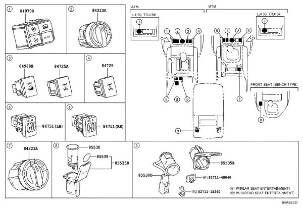 Driver Seat Heater 84751-60171 for Toyota Land Cruiser Prado