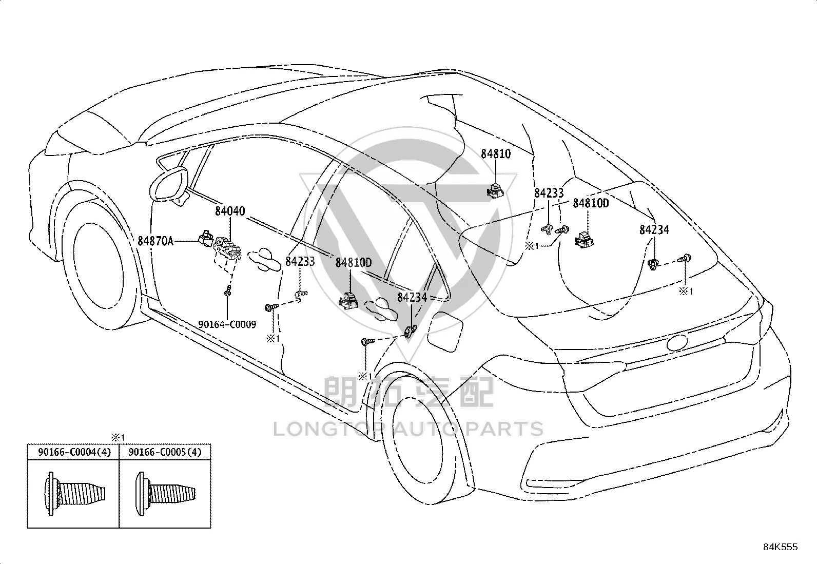 Front Door Light Switch 84231-0R010 for Toyota AVALON