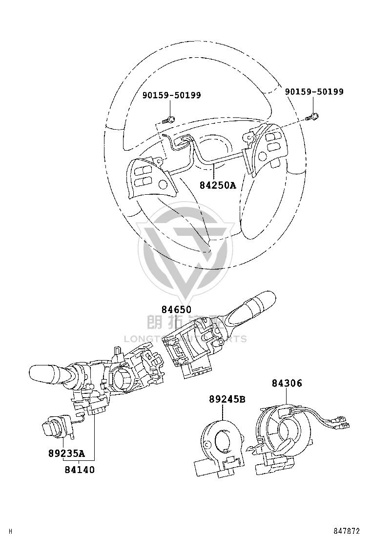 Multi-function Switch for Steering Wheel 84250-33150-E0 for Lexus ES240