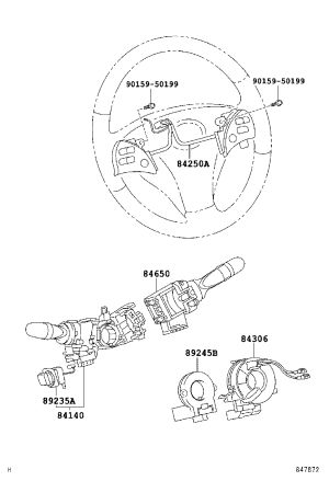 Multi-function Switch for Steering Wheel 84250-33150-E0 for Lexus ES240