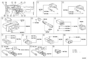 Headlamp Switch Assembly 84270-36020 for Toyota Coaster