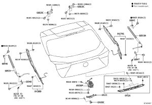 Tail Cover Elevating Sensor (Left) 84280-76010 for Lexus UX200