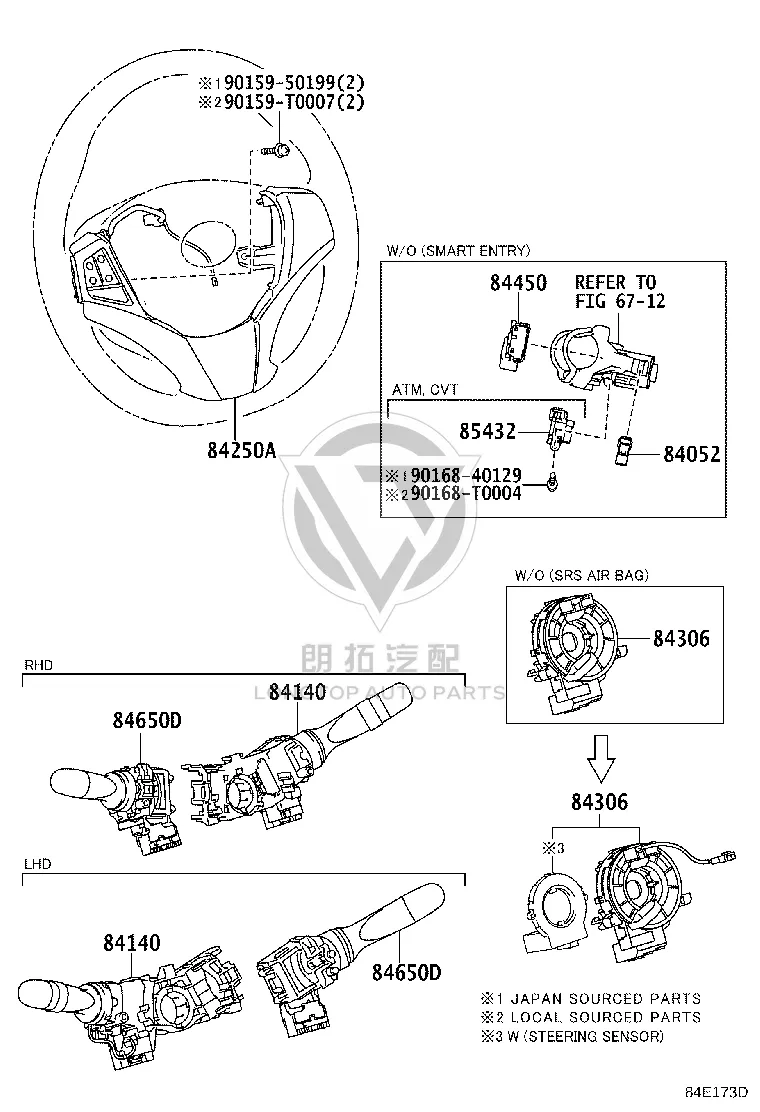 Airbag Coil 84306-0K120 for Toyota FORTUNER