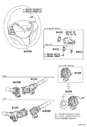 Airbag Coil 84306-0K120 for Toyota FORTUNER