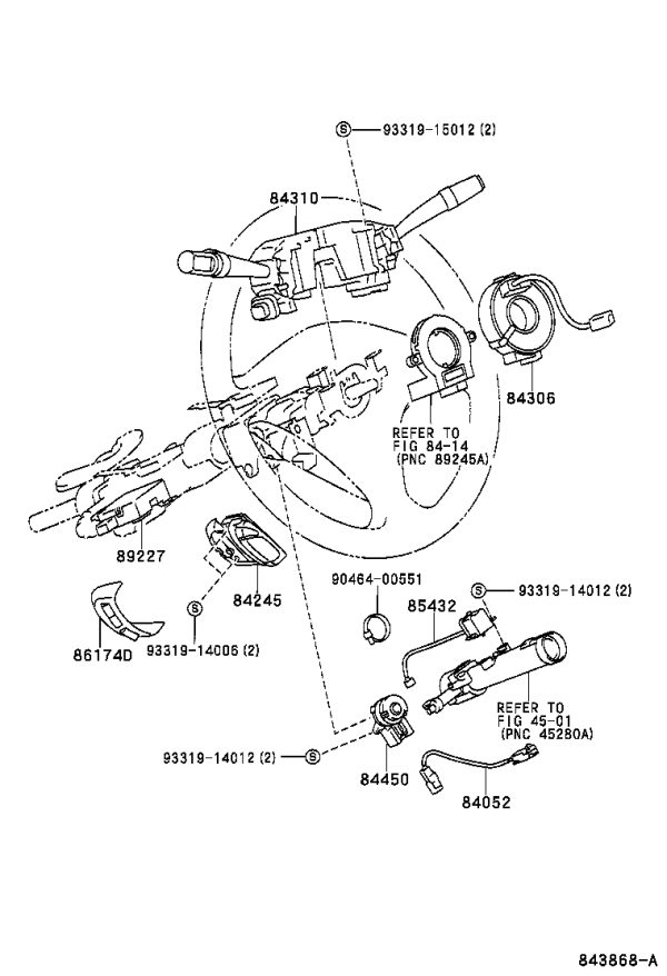Airbag Coil 84306-50180 for Toyota CELSIOR