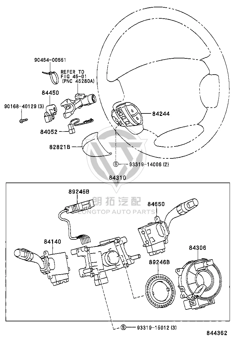 Steering Angle Sensor 89245-33010 for Toyota Land Cruiser