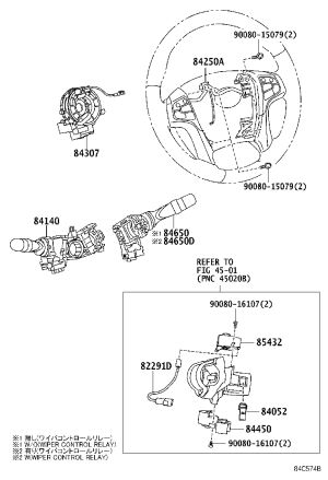 Airbag Coil 84307-08020 for Toyota Sienna