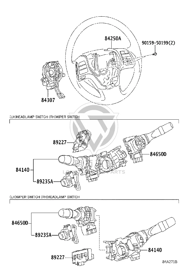 Airbag Coil 84307-0E070 for Lexus RX270