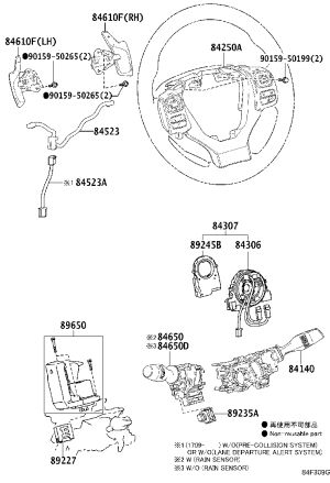 Steering Column Control Module 89650-78071 for Lexus NX Series