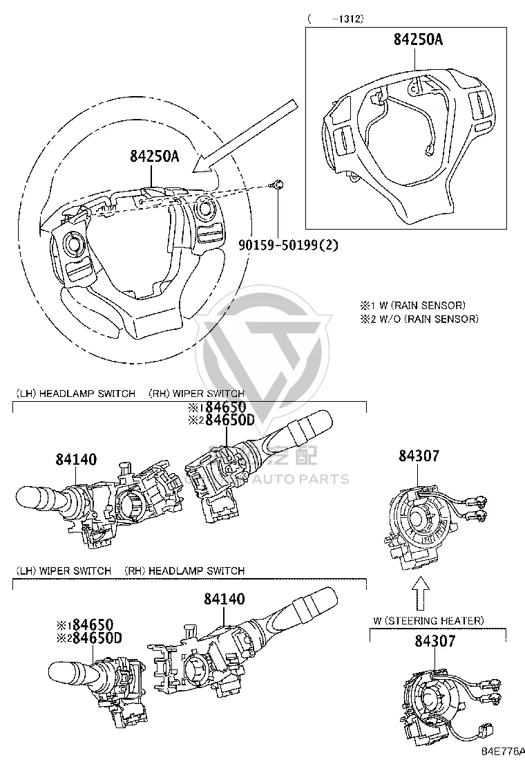 Airbag Coil 84307-76040 for Lexus CT200H